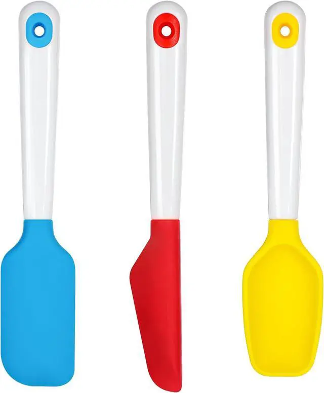 Main image of Webake Mini Silicone Spatula Set, Non-Stick Small Spatulas with Sturdy Handle, Nice for Small Jars and Cans, Mixing, Cooking and Baking, Heat Resistant and Dishwasher Safe, Great for Kitchen Use