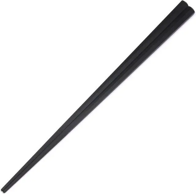 Alt view image 2 of 6 - Hexagon Shape 5 Pairs PBT Plastic Chopsticks Reusable Chopsticks Dishwasher Safe, Non-slip, Lightweight, 9 Inches, Black, Made in Japan