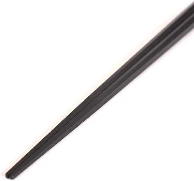 Alt view image 5 of 6 - Hexagon Shape 5 Pairs PBT Plastic Chopsticks Reusable Chopsticks Dishwasher Safe, Non-slip, Lightweight, 9 Inches, Black, Made in Japan