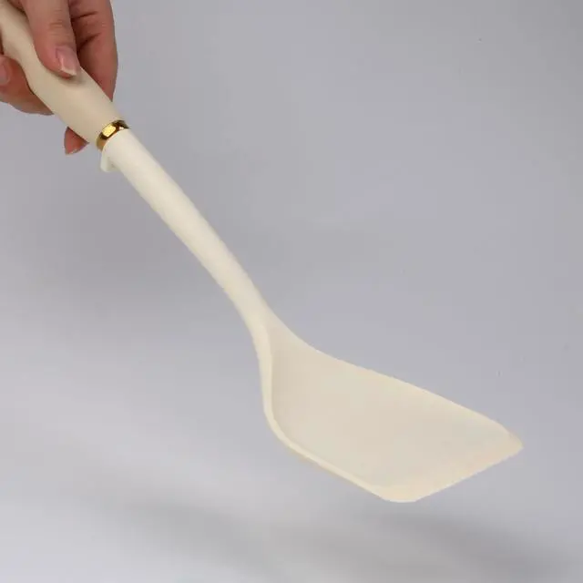 Alt view image 3 of 5 - Armrous 14-inch Solid Silicone Spatula Turner, Long handle Non Stick Spatulas for Cooking, Large Rubber Flippers Spatula Heat Resistant Kitchen Utensils, Ideal Cookware for Fish, Eggs, Pancakes.