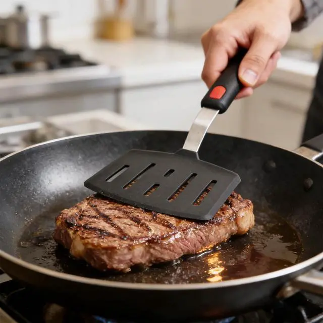 Alt view image 6 of 7 - Spatulas Silicone Heat Resistant,Small Spatula for Non Stick Frying Pan