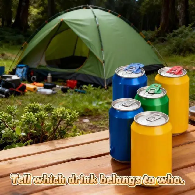 Alt view image 4 of 7 - 12PCS Reusable Can Tab Lifters with Sealing Drink Covers - Effortless Opener & Protector for Soda, Beer & Cans