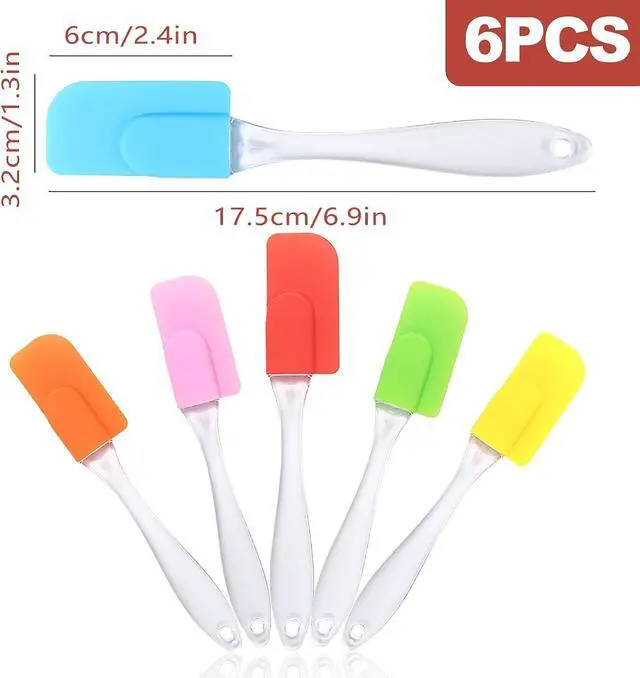 Alt view image 2 of 6 - Mini Silicone Spatula Set 6 Pack Baking Tools Multi Color | Heat Resistant Silicone,Reusable Non Stick Surface,Dishwasher Safe,Colorful Tools for Baking Cooking