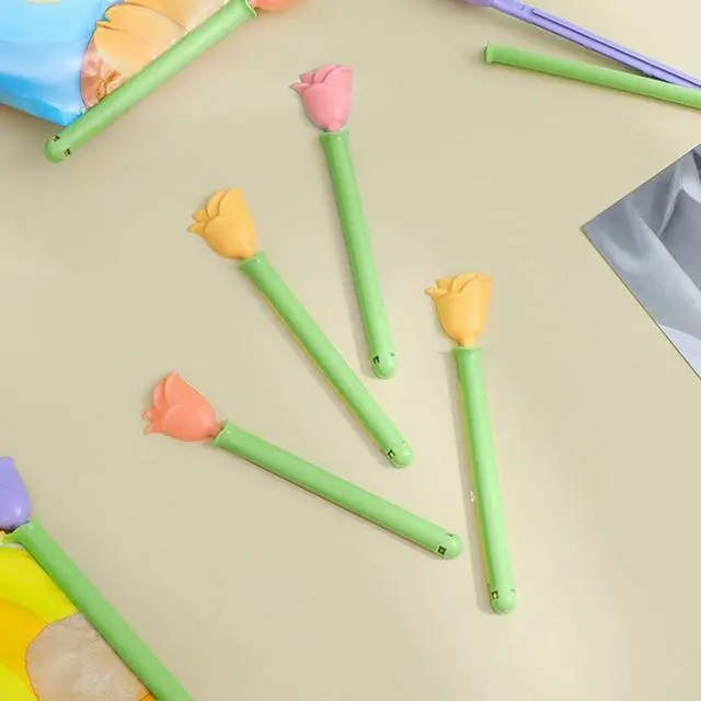 Alt view image 6 of 6 - Ouliget Magnetic Refrigerator Sealing Clip,Cute Rose Shaped Food Packages Clips,Chip Clips with Magnet Storage Box Fridge Magnets,Food Freshness Bag Clip Kitchen Accessories,2 Pieces of 10
