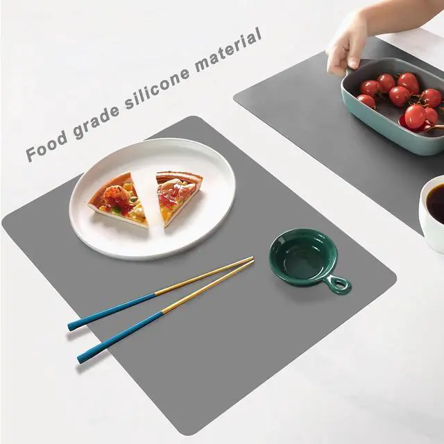 Alt view image 4 of 6 - Silicone Placemats, Food-Grade Non-Slip Waterproof, Dining, Countertop Protector, Kitchen Counter Mat, Heat Resistant, Baking mat Dishwasher Safe