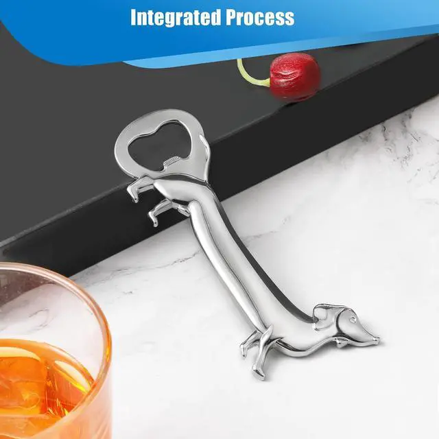 Alt view image 5 of 7 - Dachshund Dog Bottle Opener Beer Opener, Dachshund Gifts Sausage Dog Gifts Funny Novelty Cute Wiener Dog Doxie Gifts, Silver