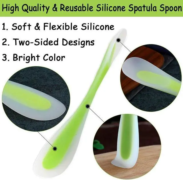 Alt view image 2 of 7 - Silicone Spatula and Scraper Spoon for Heat Resistant Better Cooking, Baking, Spreading & Mixing Ideal Gifts for Dad or Mom Kitchen Gadget Cake Accessory for Good Grip Home Utensil Green