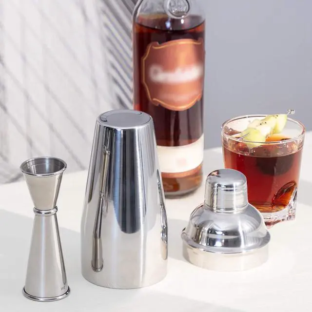 Alt view image 7 of 7 - Briout Double Cocktail Jigger for Bartending, 2 OZ & 1 OZ, Rolled Edge | Premium 304 18/8 Stainless Steel, Internal Measurements, Japanese Jigger, Ideal for Bartending