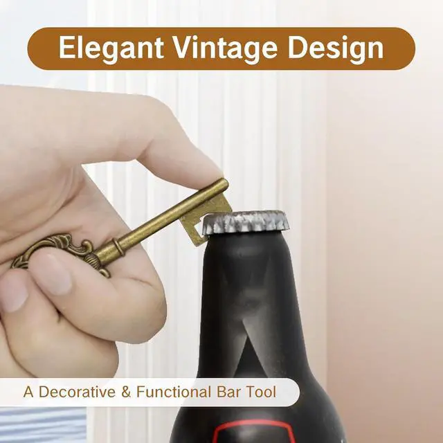 Alt view image 6 of 7 - Vintage Key Bottle Opener for Bar Antique Style Beer Wine Openers Traditional Festival Dinner Cool Design Bartenders Cute Tools Men and Women Unique Present Idea