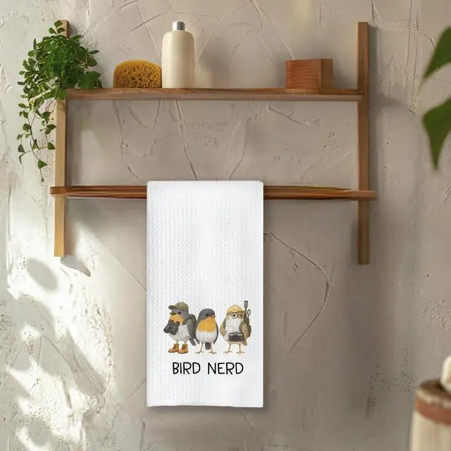 Alt view image 7 of 7 - Chicimln Funny Bird Kitchen Towels, Gifts for Birds Lovers Watchers Decorative Hand Towels for Bathroom, Bird Nerd Dish Tea Towel Drying Cloth for Kitchen Decor, 16x24 Inch