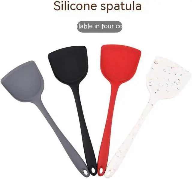 Alt view image 7 of 7 - Silicone Wok Spatulas, Non Stick Heat Resistant Spatula Set, Kitchen Cooking Utensil for Frying, Flipping, Turning 13 inch Silicone Nonstick Turner, High Heat Resistant to 480°F(Red)