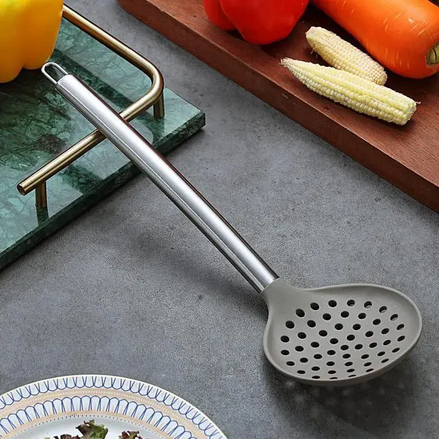 Alt view image 2 of 7 - Berglander Skimmer, Non-stick Silicone Strainer, Kitchen Cooking Skimmers For Non-Stick Cookware, Dishwasher Safe, Easy to Clean