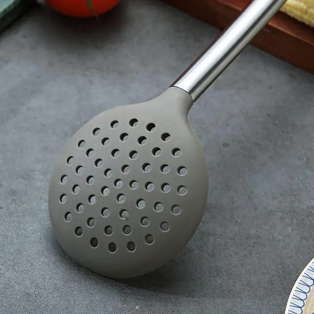 Alt view image 3 of 7 - Berglander Skimmer, Non-stick Silicone Strainer, Kitchen Cooking Skimmers For Non-Stick Cookware, Dishwasher Safe, Easy to Clean