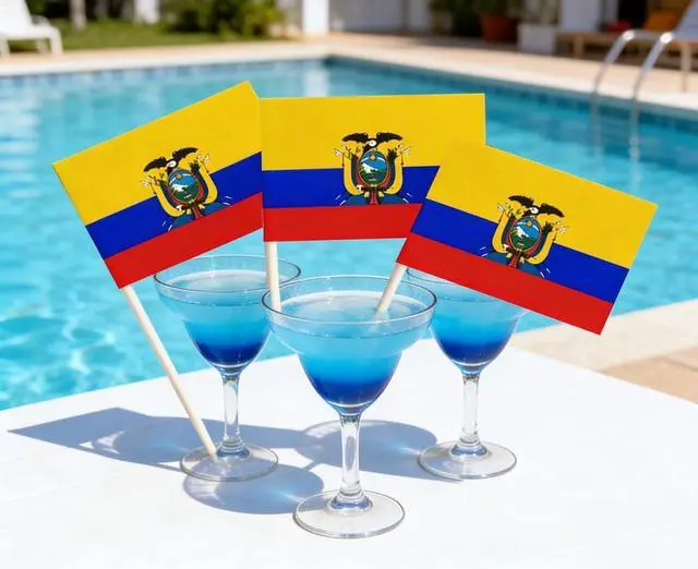 Alt view image 6 of 6 - JAVD CYPS 100 Pcs Ecuador Flag Ecuadorian Toothpick Flags, Small Mini Stick Cupcake Toppers Ecuador Flags,Country Picks Party Decoration Celebration Cocktail Food Bar Cake Flags