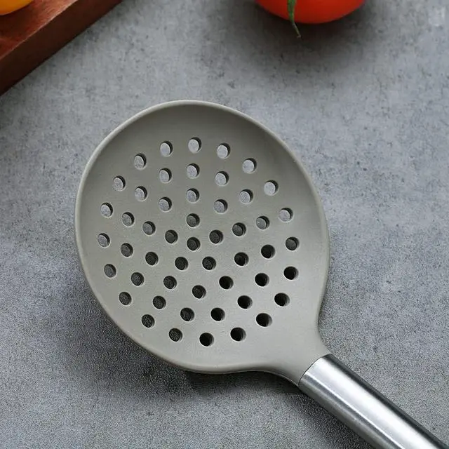 Alt view image 4 of 7 - Berglander Skimmer, Non-stick Silicone Strainer, Kitchen Cooking Skimmers For Non-Stick Cookware, Dishwasher Safe, Easy to Clean