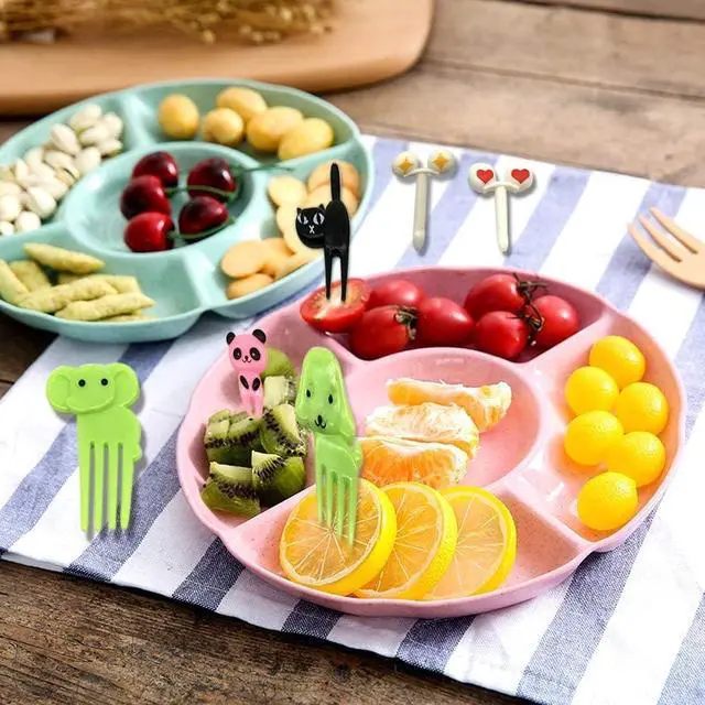 Alt view image 7 of 7 - Set of 40 Lovely Animal Food Fruit Picks Forks, Mini Cute Cartoon Toothpick Sticks Decor for Kids Party Bento Lunch Box Sandwich Appetizer Pastry Decorative Cupcake Baby Dessert Cocktail