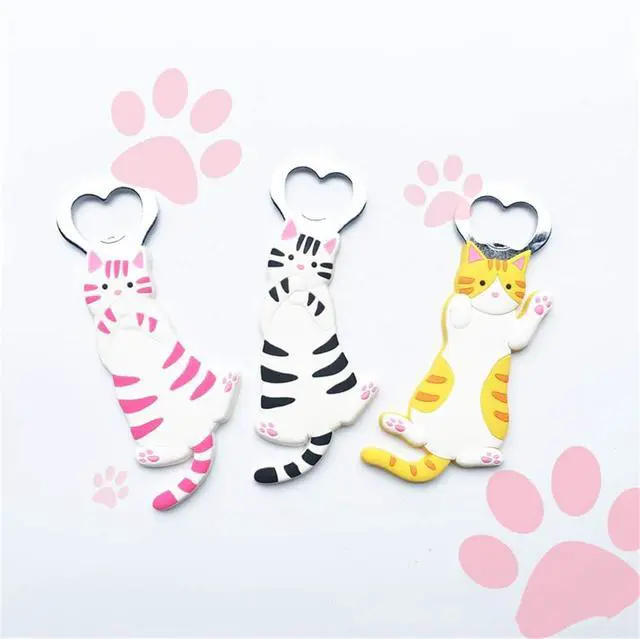 Alt view image 2 of 5 - Animal Cat shape Bottle Opener,Refrigerator Magnet Beer Bottle Openers,Creative kitchen supplies gift bottle opener.