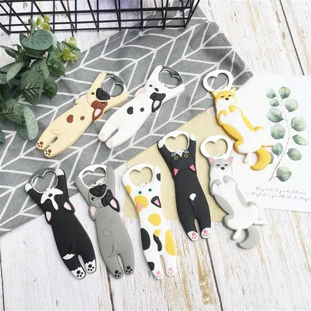 Alt view image 3 of 5 - Animal Cat shape Bottle Opener,Refrigerator Magnet Beer Bottle Openers,Creative kitchen supplies gift bottle opener.