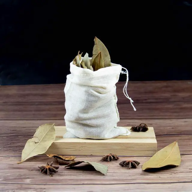 Alt view image 7 of 7 - AUEAR, Reusable Drawstring Cotton Soup Bags Coffee Chinese Medicine Tea Bag Brew Straining Herbs Cheesecloth Bone Broth Gravy Stew (12 Pack, 4"x6")