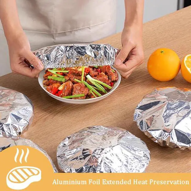 Alt view image 2 of 7 - Ouliget Repeatable Film Insulation Cover,Aluminium Foil Elastic Food Bowl Storage Covers,Food Fresh Keeping Bags for Sandwich Wraps Burritos BBQ Cooking Storing Food,10 Pieces