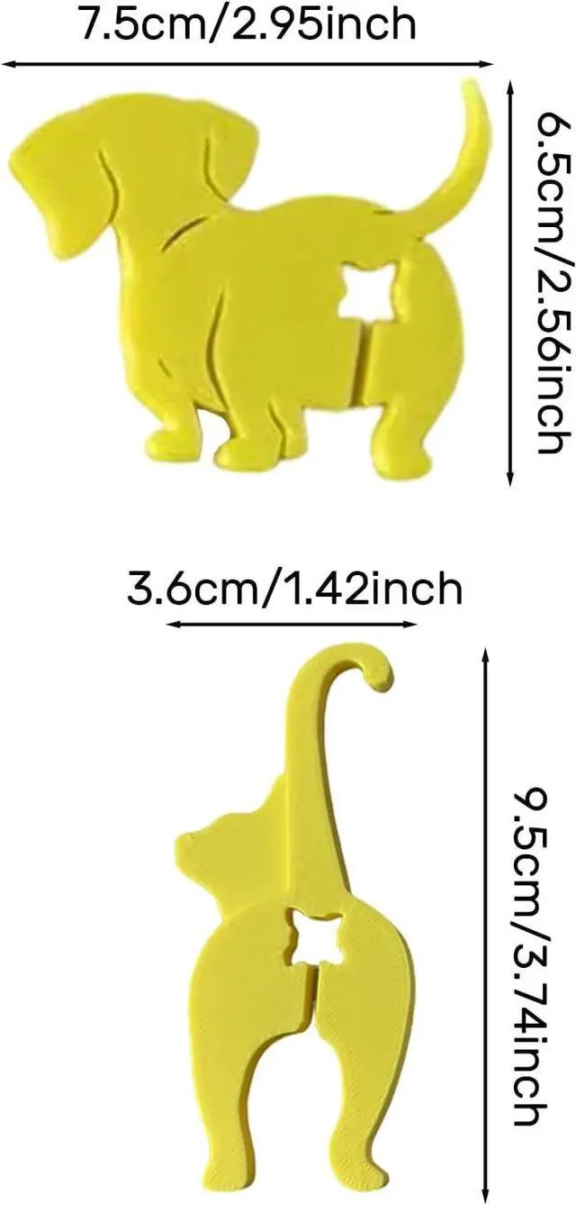 Alt view image 6 of 6 - Cat Dog Butt Bread Clip - 4 Pack Reusable Food Bag Clips, Keep Your Food Fresh with Adorable Pet-Themed Design (Dog)