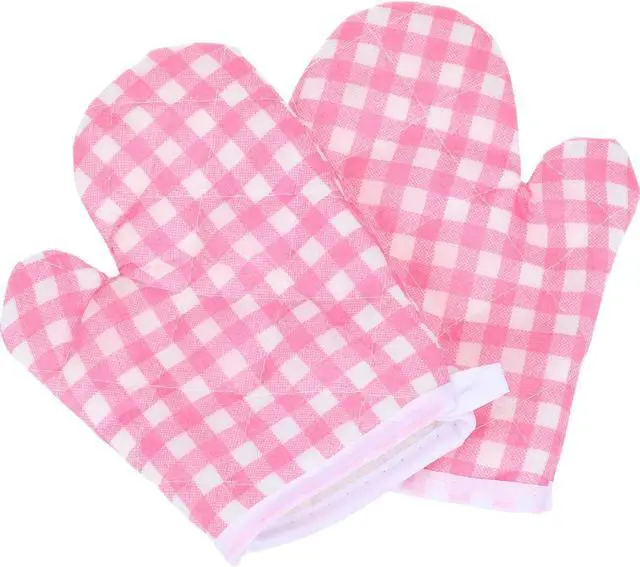Main image of IMIKEYA Child Baking GlovesKids Oven Mitts for Kitchen Kids Oven Mitts Microwave Oven Glove Heat Resistant Kids Oven Gloves Soft Heatproof Toddler Mittens Cooking Baking Child Play (Pink)