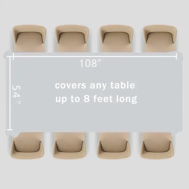 Alt view image 2 of 6 - Grey Disposable Plastic Tablecloth, 2 Pack 54"x 108" Rectangle Table Covers for Parties, Events, Weddings, Indoors and Outdoors