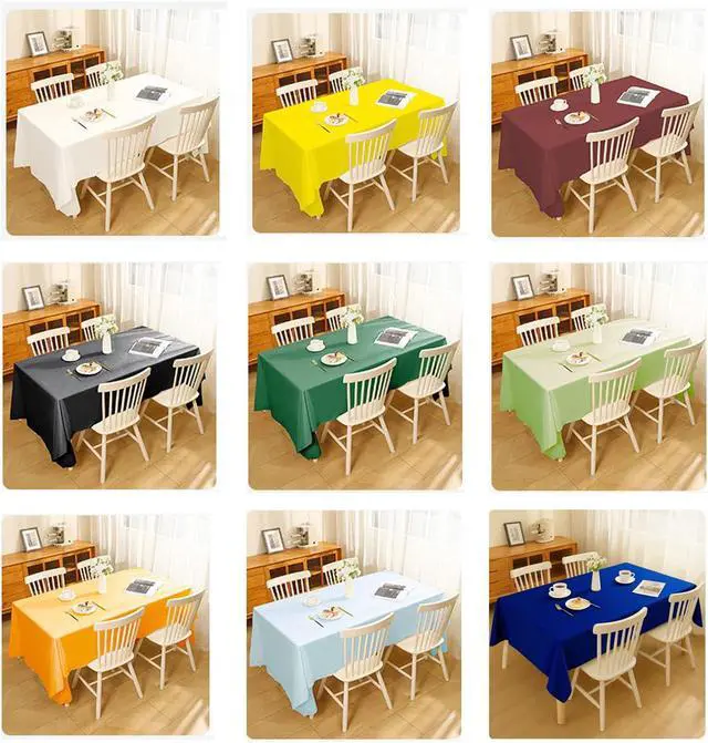Alt view image 4 of 6 - Grey Disposable Plastic Tablecloth, 2 Pack 54"x 108" Rectangle Table Covers for Parties, Events, Weddings, Indoors and Outdoors