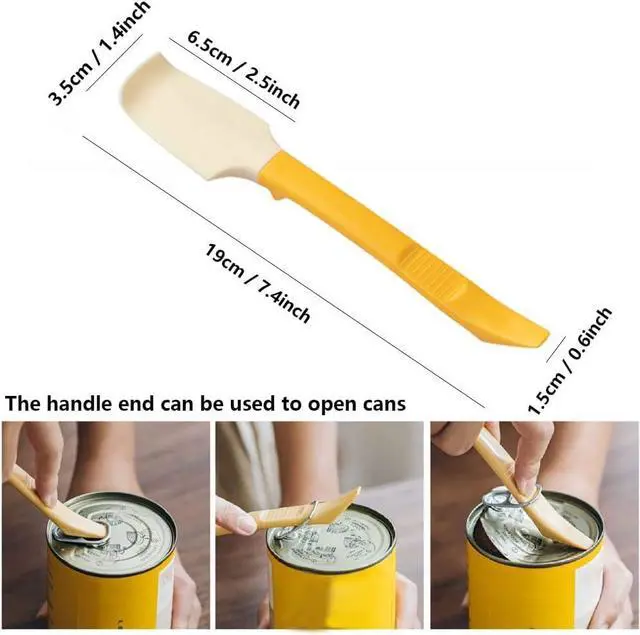 Alt view image 6 of 7 - Silicone Jam Spreader Spatula with Can Opener End, Multi Purpose Spreaders for Jar, Peanut Butter Jelly Spreader, Chocolate Spreader Mixing Scraper, Spread with Clean Hands By Simple Spreading