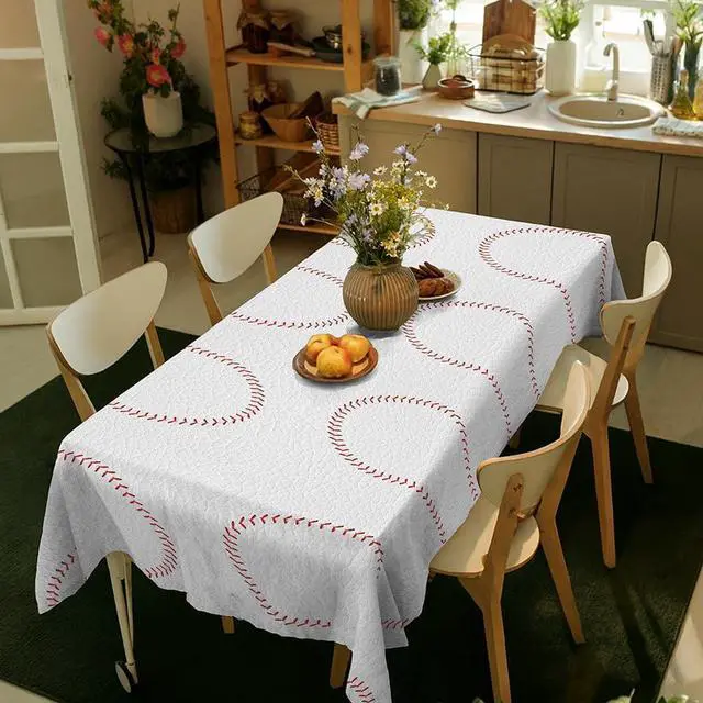 Alt view image 7 of 7 - 2 PCS Baseball Tablecloths(54x108 Inch) Baseball Party Table Cover Rectangular Baseball Pattern Table Cloth for Kids Sports Baseball Birthday Party Supplies Decorations Football Team Favors Decor