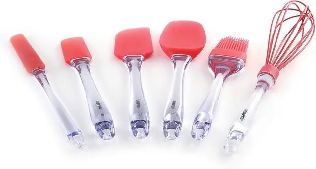 Alt view image 6 of 6 - Norpro Silicone Large Scoop Spatula, Red, One Size, As Shown