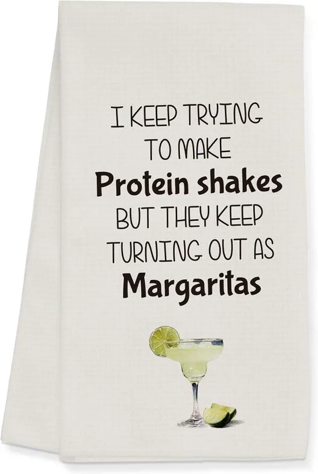 Main image of Funny Margarita Kitchen Towels Gifts for Women Men, Margarita Gifts Dishcloths Tea Towels for Kitchen Bathroom Decor (16x24 inches)