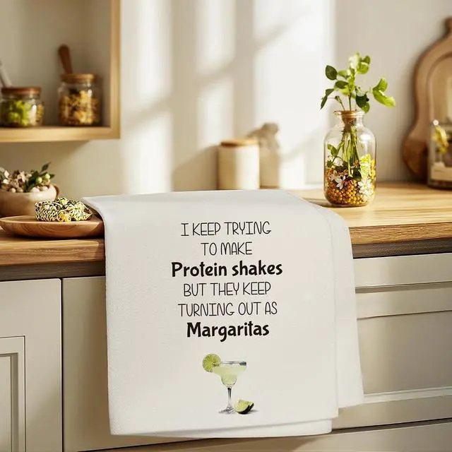 Alt view image 3 of 7 - Funny Margarita Kitchen Towels Gifts for Women Men, Margarita Gifts Dishcloths Tea Towels for Kitchen Bathroom Decor (16x24 inches)