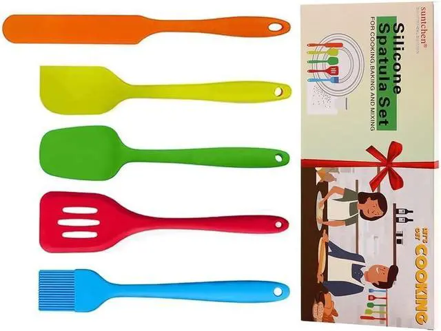 Main image of 5Pcs Silicone Spatula Set Colorful Mini Spatulas - 480°F Heat Resistant Nonstick Versatile Kitchen Utensil Set for Baking, Mixing, Cooking, Dishwasher Safe