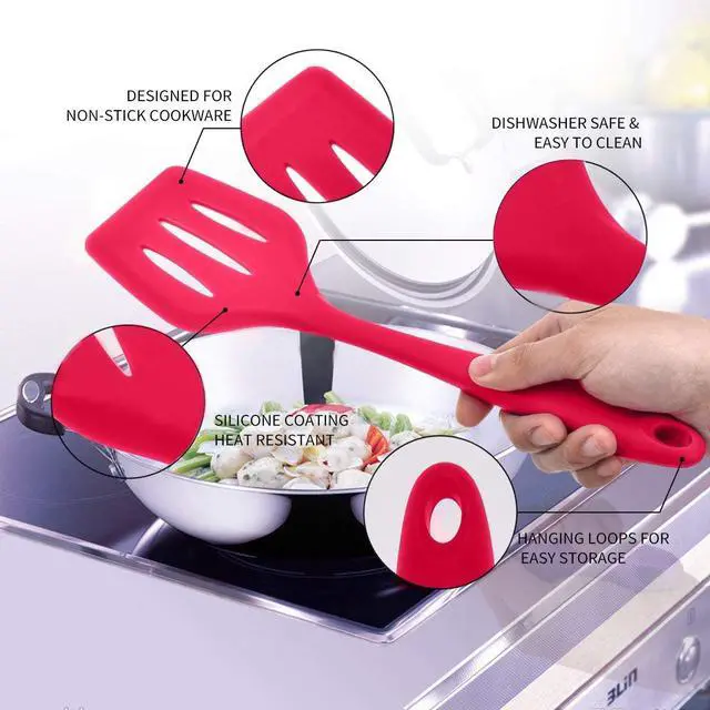 Alt view image 3 of 7 - 5Pcs Silicone Spatula Set Colorful Mini Spatulas - 480°F Heat Resistant Nonstick Versatile Kitchen Utensil Set for Baking, Mixing, Cooking, Dishwasher Safe