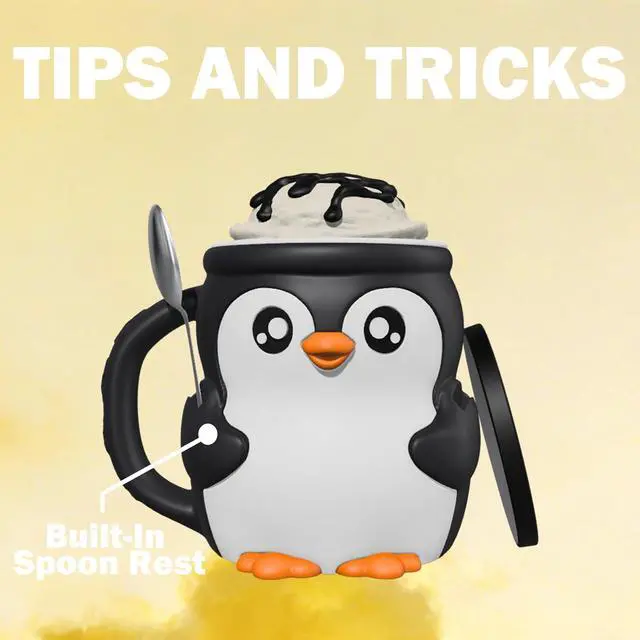 Alt view image 6 of 7 - Highland Cow Ice Cream Pint Holder with Handle, Leak-Proof Ice Cream Container with 2 Spoons, Cute Animal Design for Ben & Jerrys, No Cold Hands, Reusable Gift Idea (Black&White)