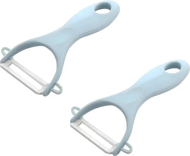 Main image of Ceramic Y-Peeler Set, 2-Pack Rust-Proof Vegetable & Fruit Peelers | Ceramic blades, rust-proof, Y-shaped, ergonomic, dishwasher safe, for potatoes, apples, carrots, kitchens