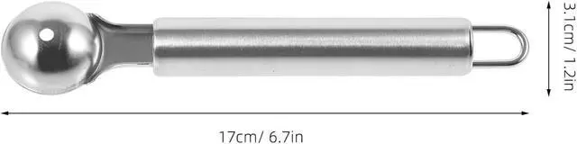 Alt view image 3 of 7 - Stainless Steel Melon Baller and Ice Cream Scoop 6.7 Inch Long Handle Fruit Scooper Kitchen Dessert Watermelon Scooper Ice Cream Baller for Dig Pulp Separator