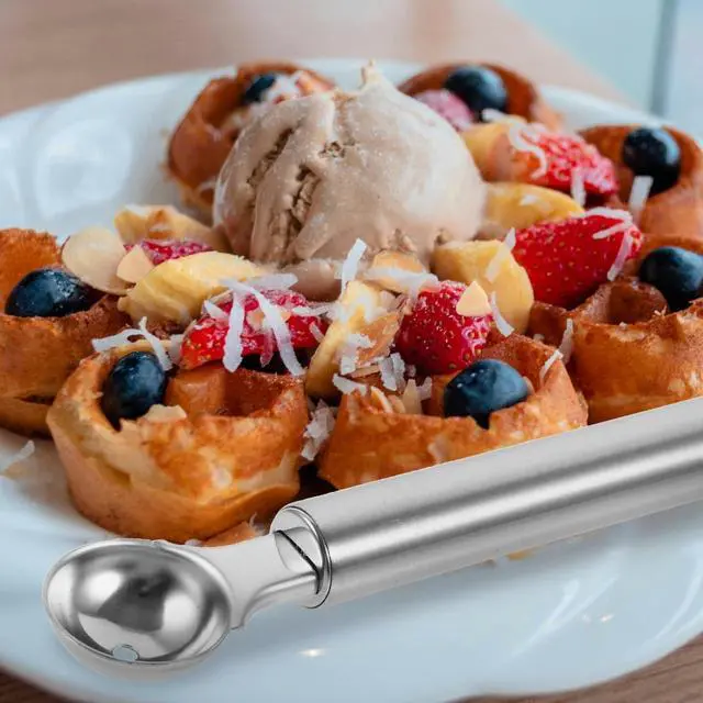 Alt view image 4 of 7 - Stainless Steel Melon Baller and Ice Cream Scoop 6.7 Inch Long Handle Fruit Scooper Kitchen Dessert Watermelon Scooper Ice Cream Baller for Dig Pulp Separator