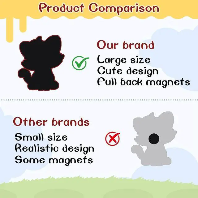 Alt view image 3 of 7 - 14Pcs Wooden Farm Magnetic Animals Large Size Fridge Magnets for Kids | 2.36IN x 1.96IN Wooden Cute Animal Magnets for Refrigerator Whiteboard Early Education Boys Girls Gifts