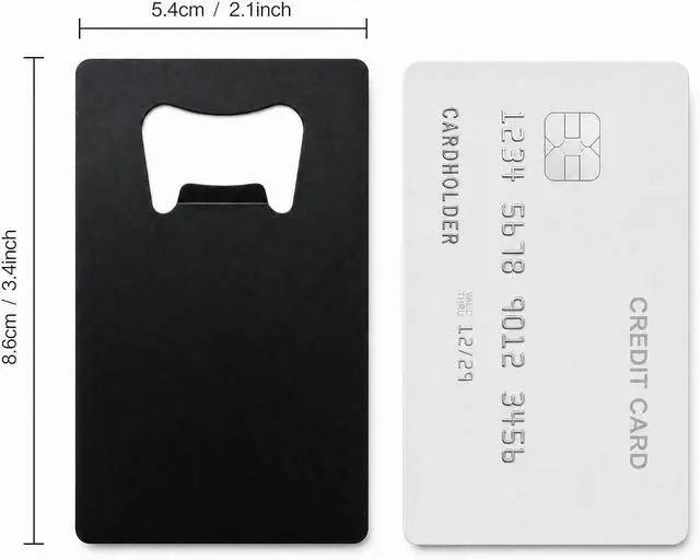 Alt view image 2 of 7 - Lmaytech 4PCS Credit Card Bottle Opener, Stainless Steel Wallet Size Beer Opener Set, Flat Metal Pocket Openers for DIY Engraving, Personalized Gifts, Groomsmen, Party Favors