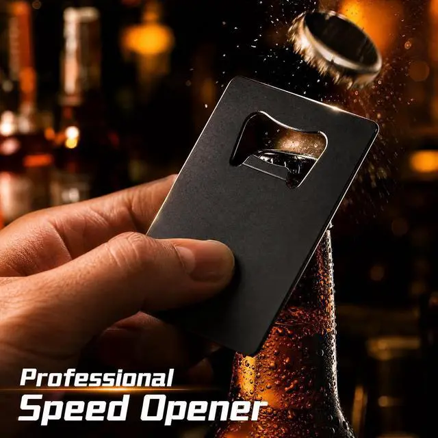 Alt view image 4 of 7 - Lmaytech 4PCS Credit Card Bottle Opener, Stainless Steel Wallet Size Beer Opener Set, Flat Metal Pocket Openers for DIY Engraving, Personalized Gifts, Groomsmen, Party Favors