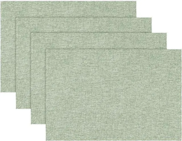 Main image of Artoid Mode Sage Green Placemats Set of 4, 12x18 Inch Spring Summer Washable Holiday Table Mats for Party Kitchen Dining Decoration