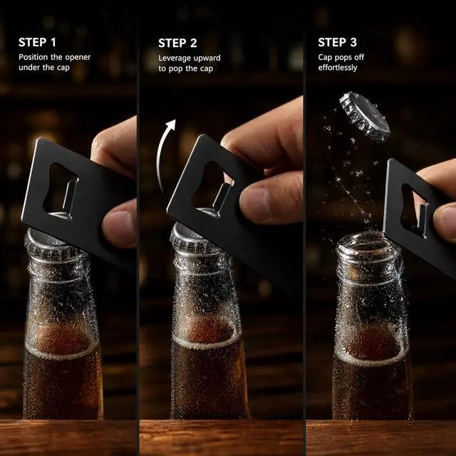 Alt view image 7 of 7 - Lmaytech 4PCS Credit Card Bottle Opener, Stainless Steel Wallet Size Beer Opener Set, Flat Metal Pocket Openers for DIY Engraving, Personalized Gifts, Groomsmen, Party Favors