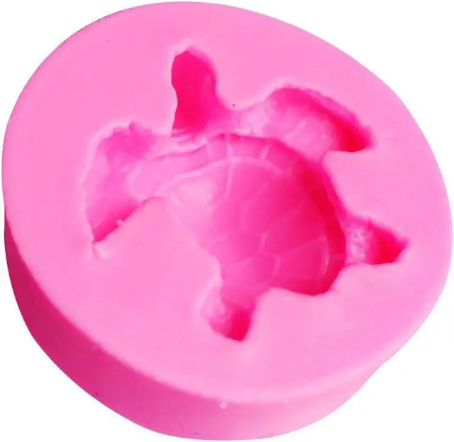 Alt view image 4 of 5 - 4 PCS 3D Tortoise Sea Turtle Silicone Mold for DIY Ice Cube Handmade Ice Cream Pudding Cupcake Cake Topper Decoration Soap Mould Candy Chocolate Crystal Jelly Shots Fondant Mold Desserts Gum Paste