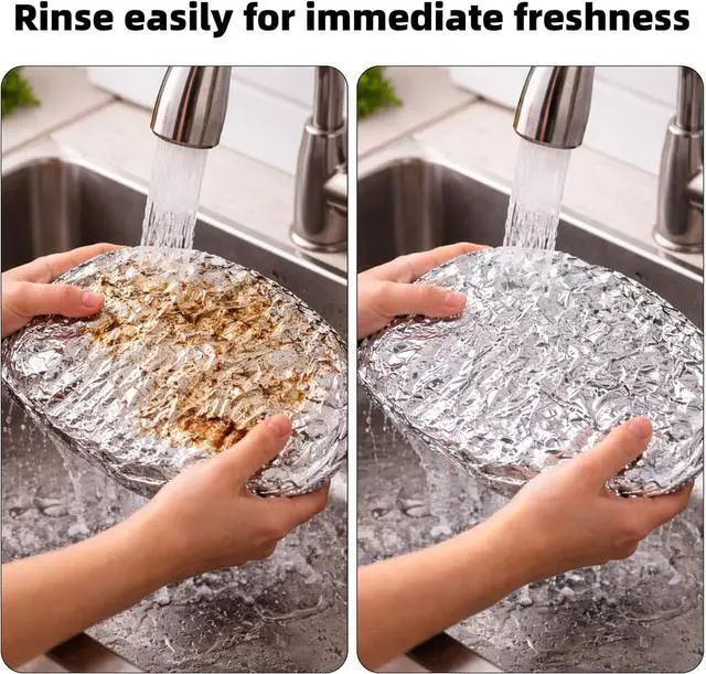 Alt view image 5 of 7 - 20pcs Reusable Aluminum Foil Food Covers20cm/7.87inch | Premium Pop Up Foil Food Covers Universal Kitchen Heat Shield Lids for Bowls Plates Storage Containers, Silver