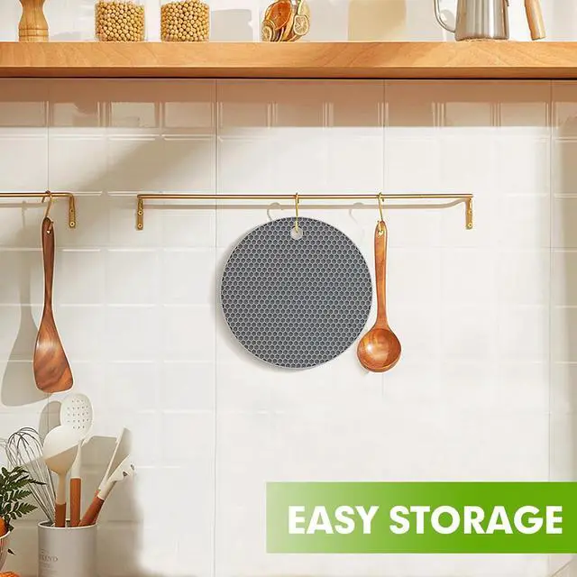 Alt view image 6 of 6 - Silicone Trivets for Hot Dishes, Food-Grade Silicone, BPA Free 4PCS | It Can Be Placed on Kitchen Countertops, Dining Tables, or in Pots to Prevent Burns, and Is Dishwasher-Safe.