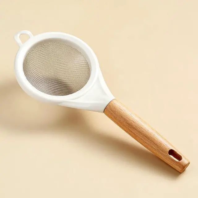 Alt view image 7 of 7 - ARFUKA Small Fine Mesh Strainer with Wooden Handle - Multipurpose Food & Beverage Strainer | Ideal for Kitchen Baking, Cocktails, Tea, Coffee & Juice | Stainless Steel Colander Sieve