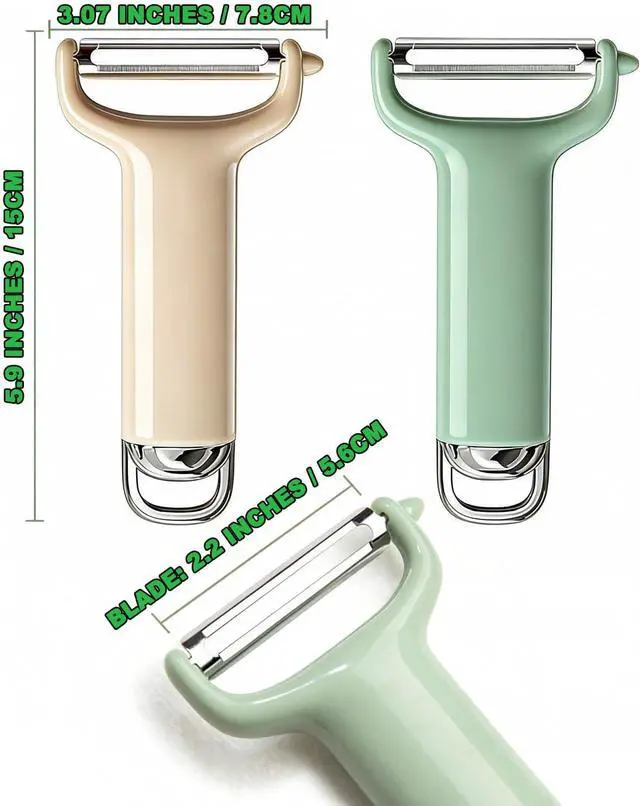Alt view image 2 of 7 - Potato Peeler, 420 Stainless Steel Blade, Non-Slip Handle, 2-Pack | Sharp 420 stainless steel blade, rust resistant. Ergonomic non-slip grip for peeling potatoes, fruits and vegetables.
