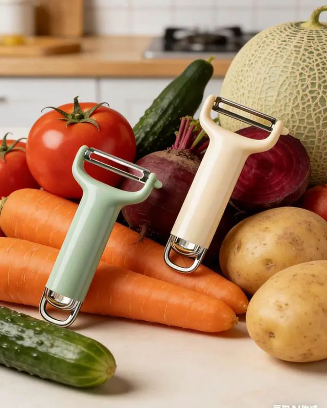 Alt view image 7 of 7 - Potato Peeler, 420 Stainless Steel Blade, Non-Slip Handle, 2-Pack | Sharp 420 stainless steel blade, rust resistant. Ergonomic non-slip grip for peeling potatoes, fruits and vegetables.